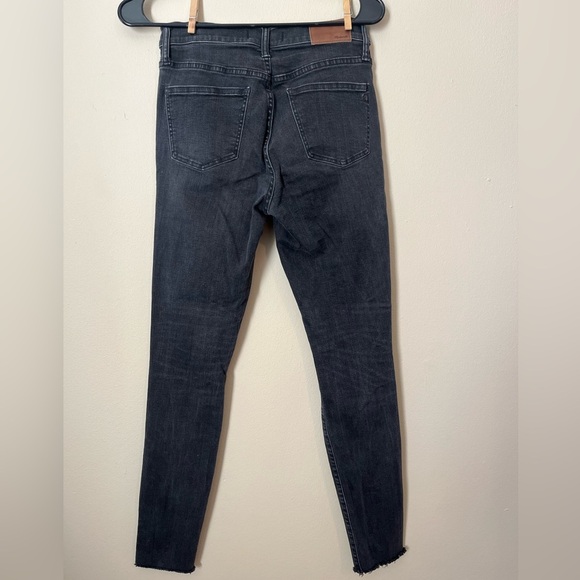 Madewell Women’s Jeans 27T Tall 9” High Rise Skinny Jeans Distressed Raw Hem - Picture 2 of 10